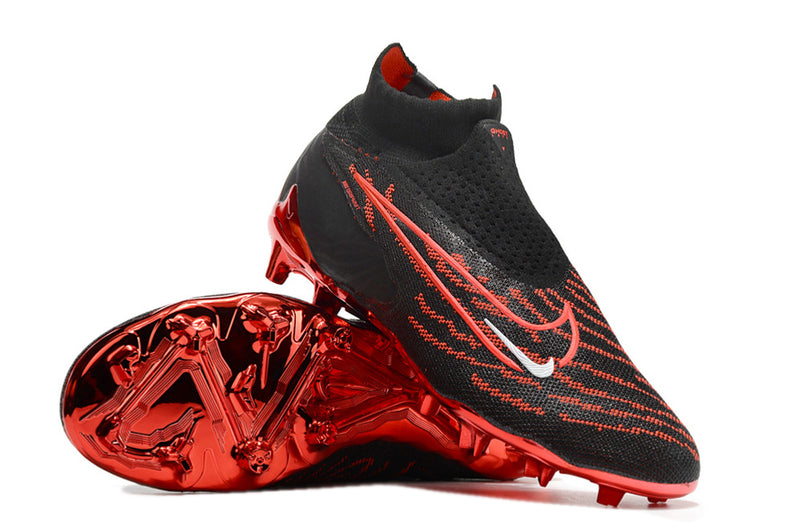 Nike Phantom GX Elite PRETO COM VERMELHO - Cano longo