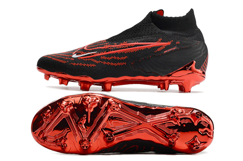 Nike Phantom GX Elite PRETO COM VERMELHO - Cano longo