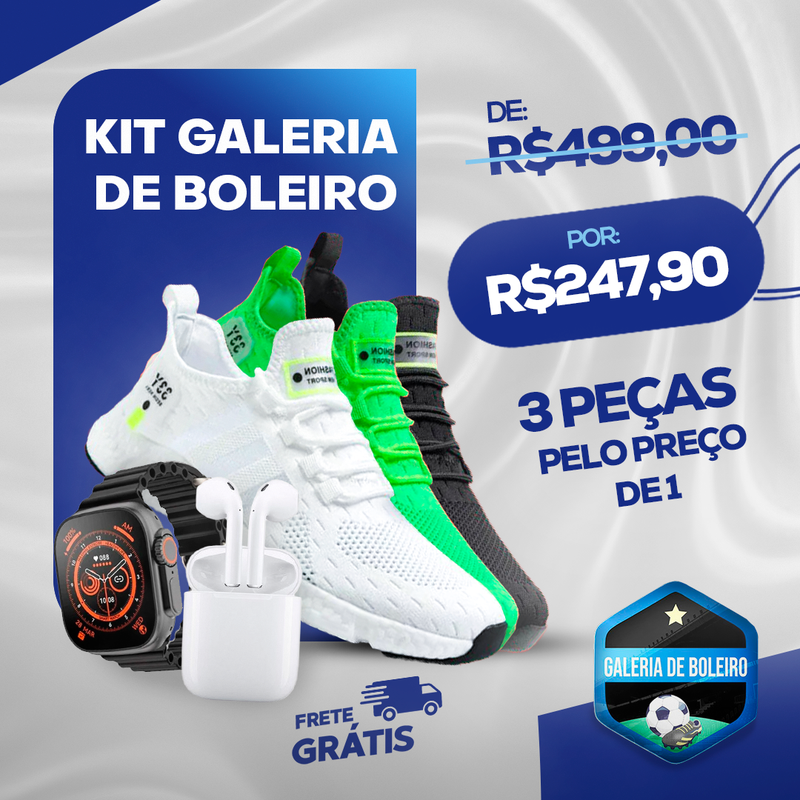 KIT GALERIA DE BOLEIRO - 3 em 1!