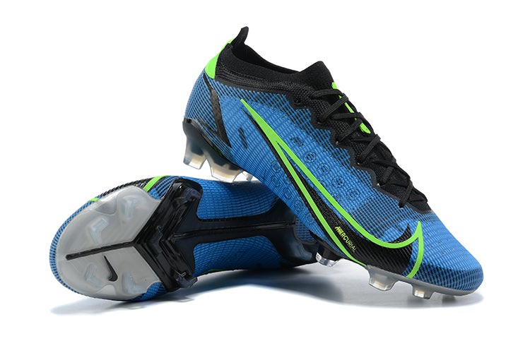 Nike Mercurial Vapor 14 - Azul com Verde (Trava de Silicone)