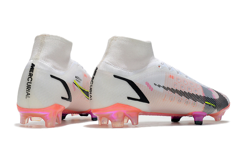 Nike Superfly 8 Branca com Rosa (trava de silicone)