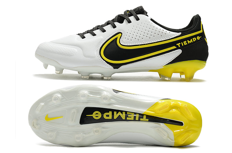 Nike TiEmpo Legend 9 - Branco com Amarelo