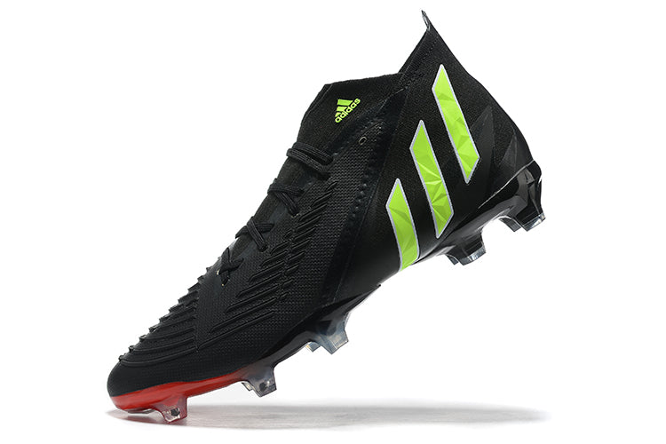 Adidas Predator Edge Preto e Verde (Com Cadarço)