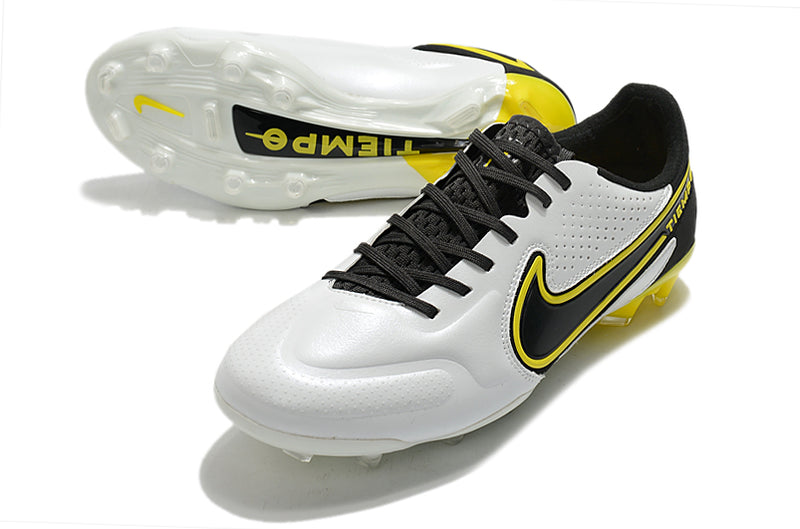 Nike TiEmpo Legend 9 - Branco com Amarelo