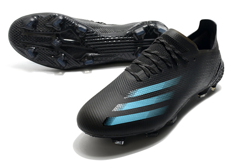 Adidas XGhosted Preto com Azul ( Com cardaço)