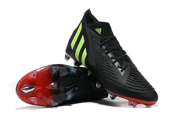 Adidas Predator Edge Preto e Verde (Com Cadarço)