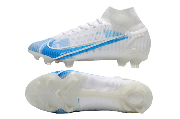 Nike Superfly 8 Branca com Azul  (trava de silicone)