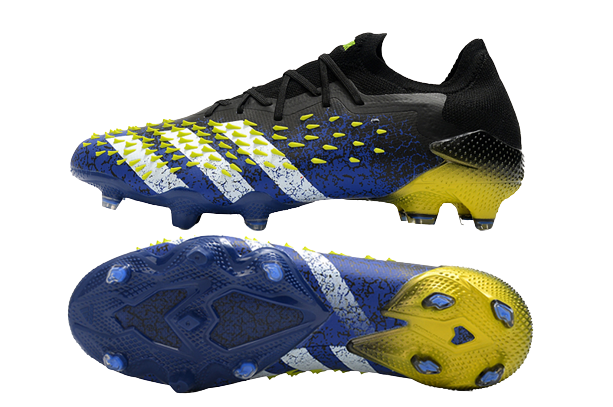 Adidas Predator 20.1 Azul com amarelo  (Cano Baixo)