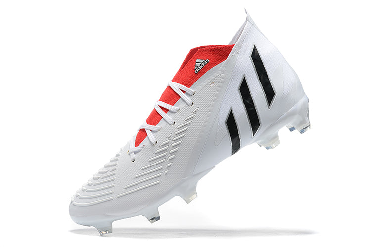 Adidas Predator Edge Branca com Vermelho  (Com Cadarço)