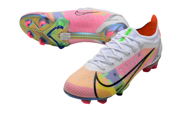 Nike Mercurial Vapor 14 - Branco com Rosa(Trava de Silicone)