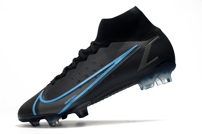 Nike Superfly 8 Preto com Azul (trava de silicone)