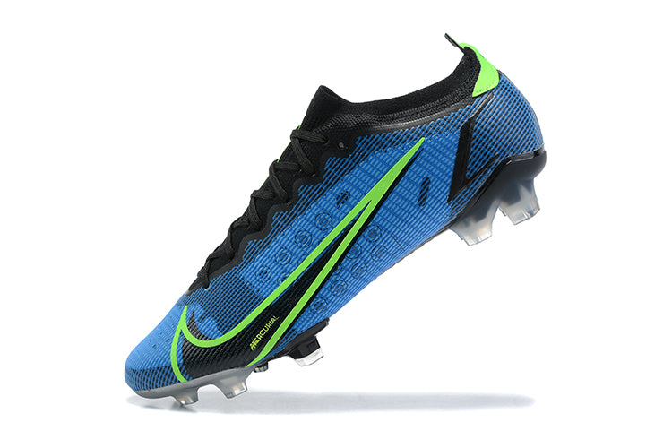 Nike Mercurial Vapor 14 - Azul com Verde (Trava de Silicone)