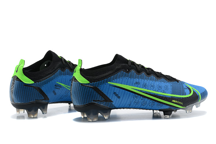 Nike Mercurial Vapor 14 - Azul com Verde (Trava de Silicone)