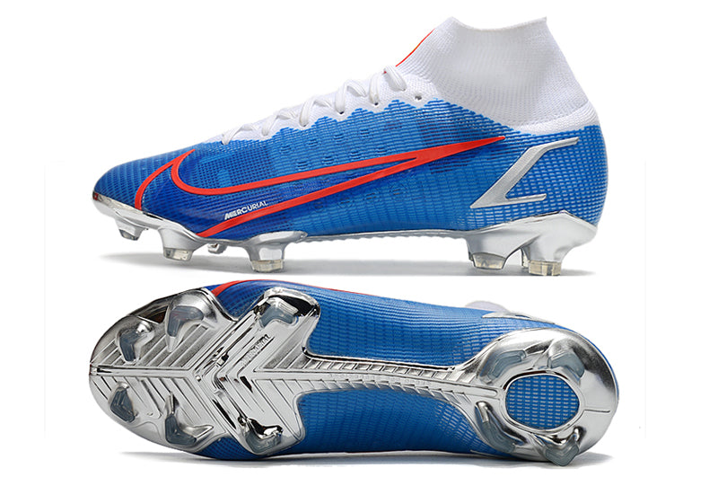 Nike Superfly 8 Azul com Prata (trava de silicone)