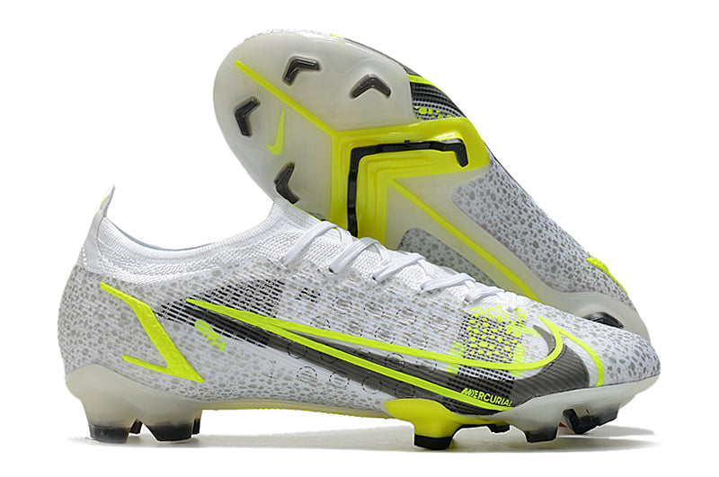 Nike Mercurial Vapor 14 - Branco com Verde (Trava de Silicone)