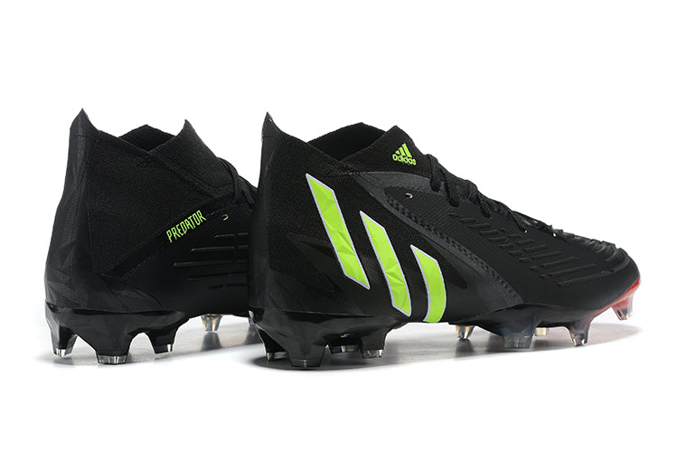 Adidas Predator Edge Preto e Verde (Com Cadarço)