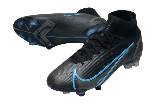 Nike Superfly 8 Preto com Azul (trava de silicone)