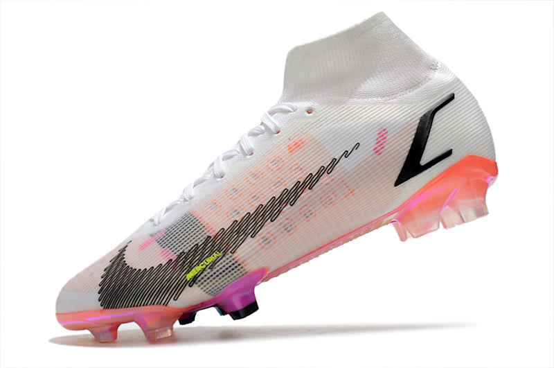 Nike Superfly 8 Branca com Rosa (trava de silicone)