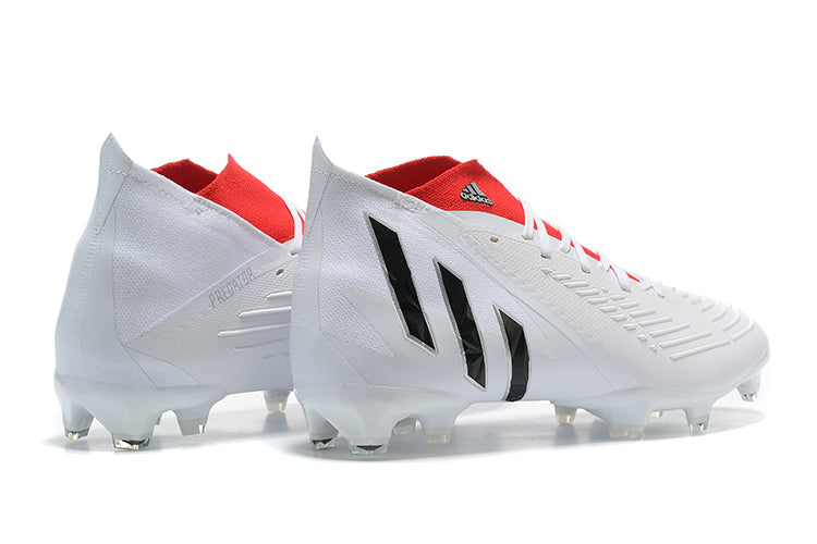 Adidas Predator Edge Branca com Vermelho  (Com Cadarço)