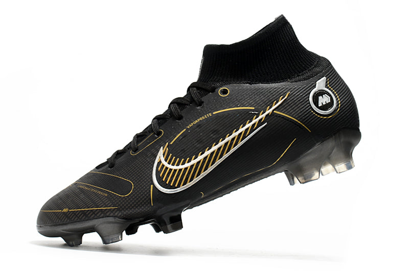 Nike Superfly 8 Preta com Dourado (trava de silicone)