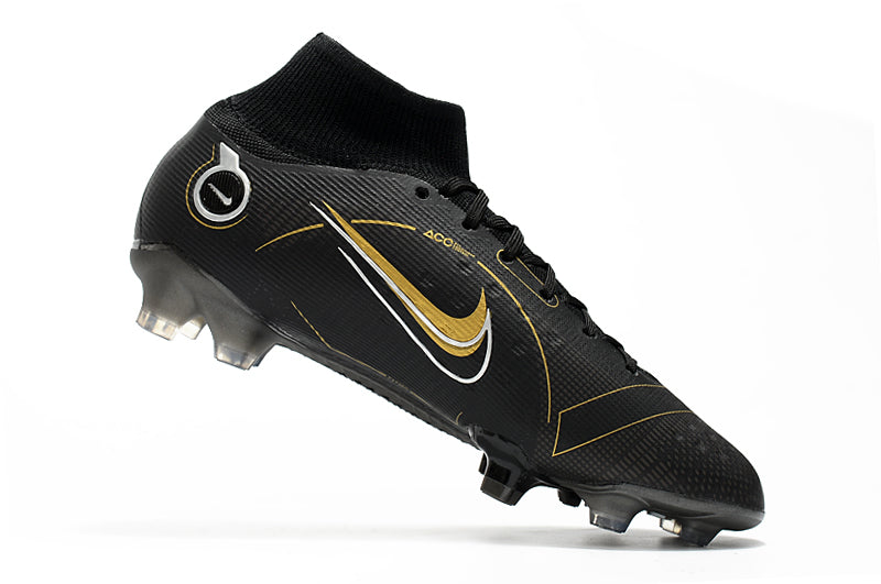 Nike Superfly 8 Preta com Dourado (trava de silicone)