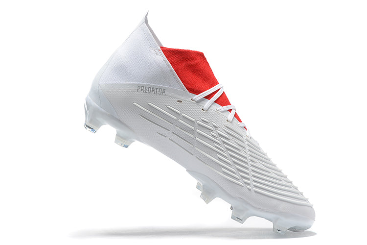 Adidas Predator Edge Branca com Vermelho  (Com Cadarço)