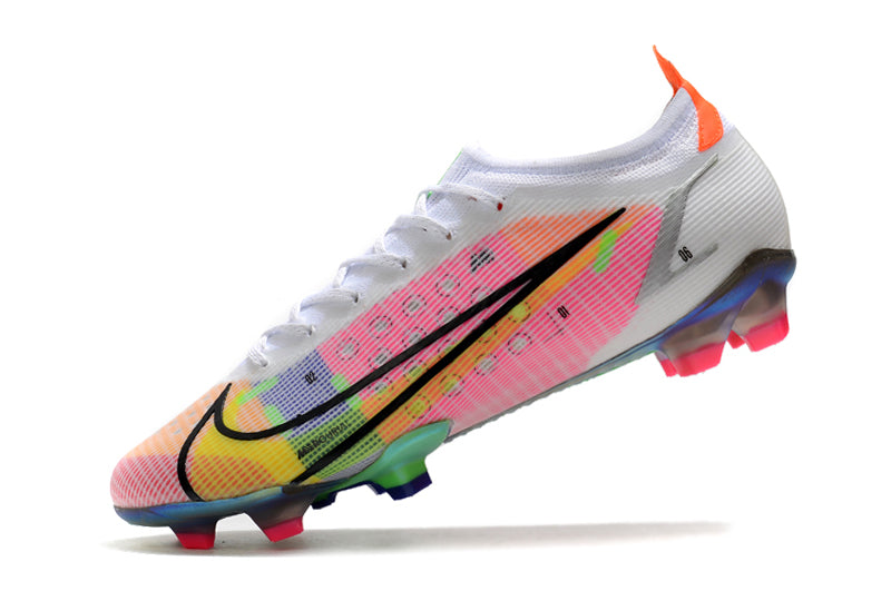 Nike Mercurial Vapor 14 - Branco com Rosa(Trava de Silicone)