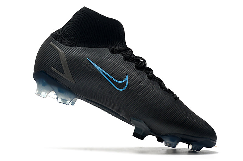 Nike Superfly 8 Preto com Azul (trava de silicone)