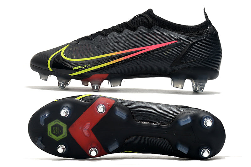 Nike Vapor 14 Preto com Vermelho (Trava mista)