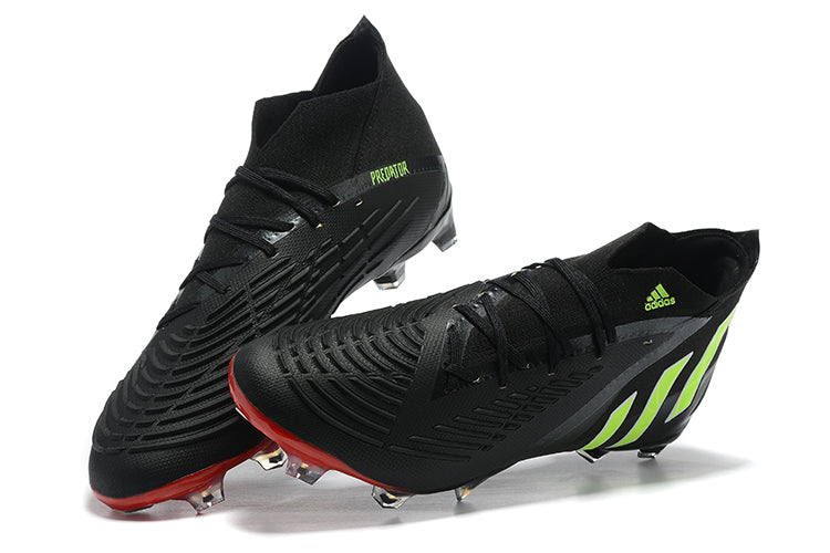 Adidas Predator Edge Preto e Verde (Com Cadarço)