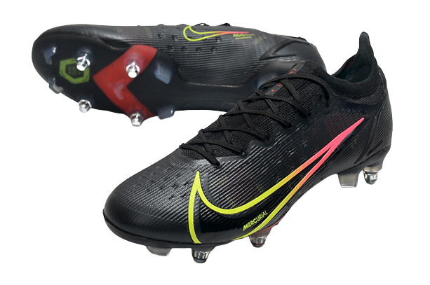 Nike Vapor 14 Preto com Vermelho (Trava mista)