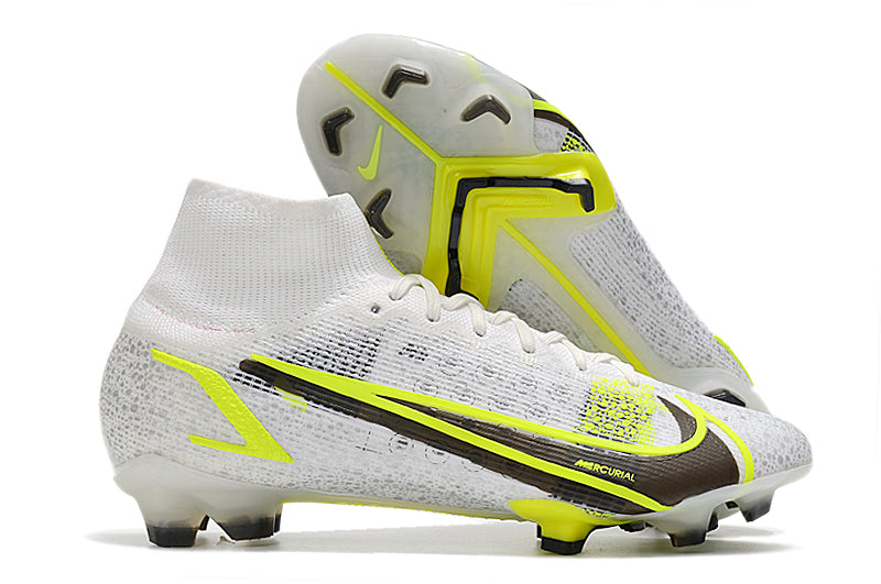 Nike Superfly 8 Branco com Verde (trava de silicone)