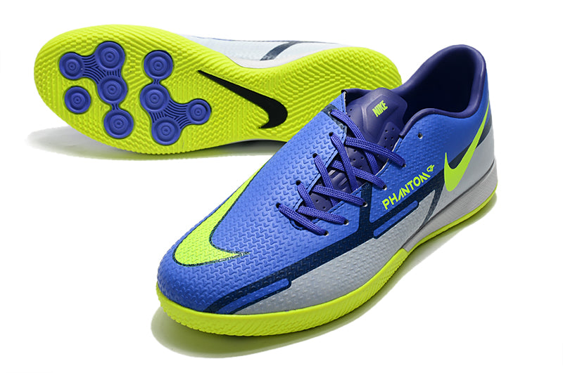 Nike Phantom GT - Azul Solado Verde Florescente